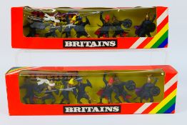 Britains Deetail - Two boxed sets of Britains Deetail #7756 dismounted 'Turks'.