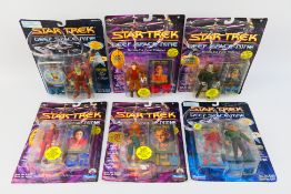 Playmates - Autographed - 6 x unopened carded Deep Space Nine figures, Quark, Gul Dukat, Tosk,
