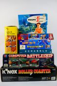 MB Games - Phillips - K'Nex - Others - A group of boxed vintage games / playsets,