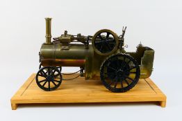 Basset Lowke - An unmarked kit built (attributed to Basset Lowke) 3/4" brass steam traction engine.