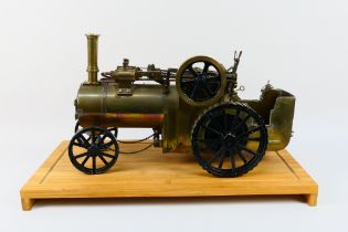 Basset Lowke - An unmarked kit built (attributed to Basset Lowke) 3/4" brass steam traction engine.