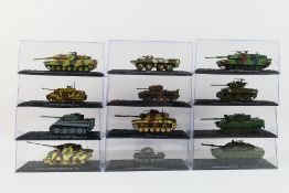Atlas - 12 x boxed Atlas Military vehicles - Lot includes a Leopard 2 A5 Kosovo 2000.