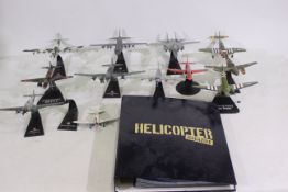 Amercom, Atlas Editions - 12 x unboxed military aircraft die-cast models,