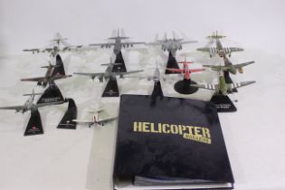 Amercom, Atlas Editions - 12 x unboxed military aircraft die-cast models,