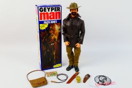 Geyper Man - A boxed Geyper Man reissued #7084 'Paco Jones' 12" action figure.