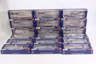 Warships Of World War 2 (WW2) Collection - 18 x boxed die-cast WW2 battleships in 1:1000 scale -