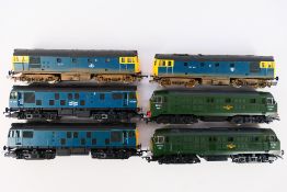 Hornby - Lima - 6 x OO gauge locomotives including 2 x Class 29 locos in BR green,