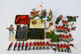 Britains - Herald - Britains Swoppets - Airfix - An unboxed group of metal and plastic soldiers in