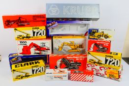 NZG - Conrad - Siku - 15 x empty construction vehicle boxes in Fair to Good condition.