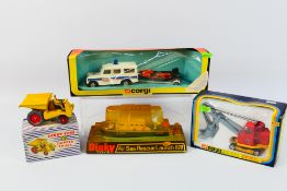 Corgi - Dinky - 4 x boxed models, a limited edition Land Rover with Mumbles Lifeboat # 9,
