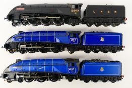 Bachmann - Three unboxed Bachmann OO gauge versions of the Class A4 4-6-2 steam locomotives and