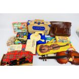 Marx - High Spot - A collection of vintage toys including a boxed Marx Lumar Gramophone, a violin,