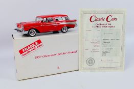 Danbury Mint - Classic Cars - A 1:24 scale 1957 Chevrolet Bel Air Nomad die-cast model by Danbury