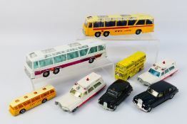 Dinky - A collection of unboxed models including Vega Luxury Coach # 954 and the less common Swiss