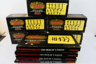 Hornby - A quantity of Stephensons Rocket track, 5 x # G102 boxes and 4 x G 103 boxes of points.