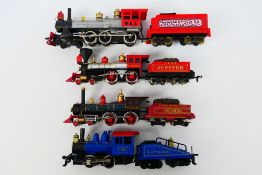 Bachmann - Others - Four unboxed HO / OO gauge US steam locomotives and tenders.