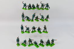 Britains Deetail - An unboxed collection of 24 Britains Deetail German Infantry figures,