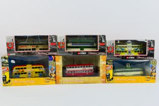 Corgi Original Omnibus - Six boxed 1:76 scale Corgi OO diecast model trams.