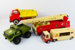 Tonka - Buddy L - Meccano - 4 x vintage pressed metal trucks,