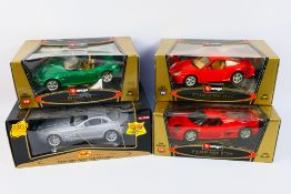 Maisto - Bburago - 4 x boxed cars in 1:18 scale, Mercedes Benz SLR McLaren # 36653,