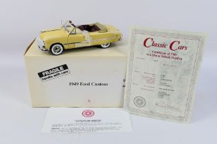 Danbury Mint - Classic Cars - A 1:24 scale 1949 Ford Custom Convertible die-cast model by Danbury