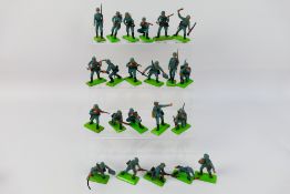 Britains Deetail - An unboxed collection of 24 Britains Deetail German Infantry figures,