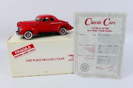 Danbury Mint - Classic Cars - A 1:24 scale 1940 Ford Deluxe Coupe die-cast model by Danbury Mint -