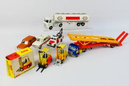 Dinky - A group of vehicles including an AEC car transporter # 974,