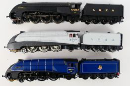 Hornby - Three unboxed Hornby OO gauge Class A4 4-6-2 steam locomotives and tenders.