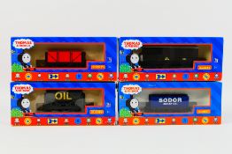 Hornby - Thomas and Friends - 4 x boxed Hornby OO gauge wagons, tankers,