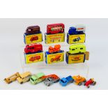 Matchbox - 13 x boxed/unboxed Matchbox die-cast model vehicles - Lot includes a #57 Land Rover Fire