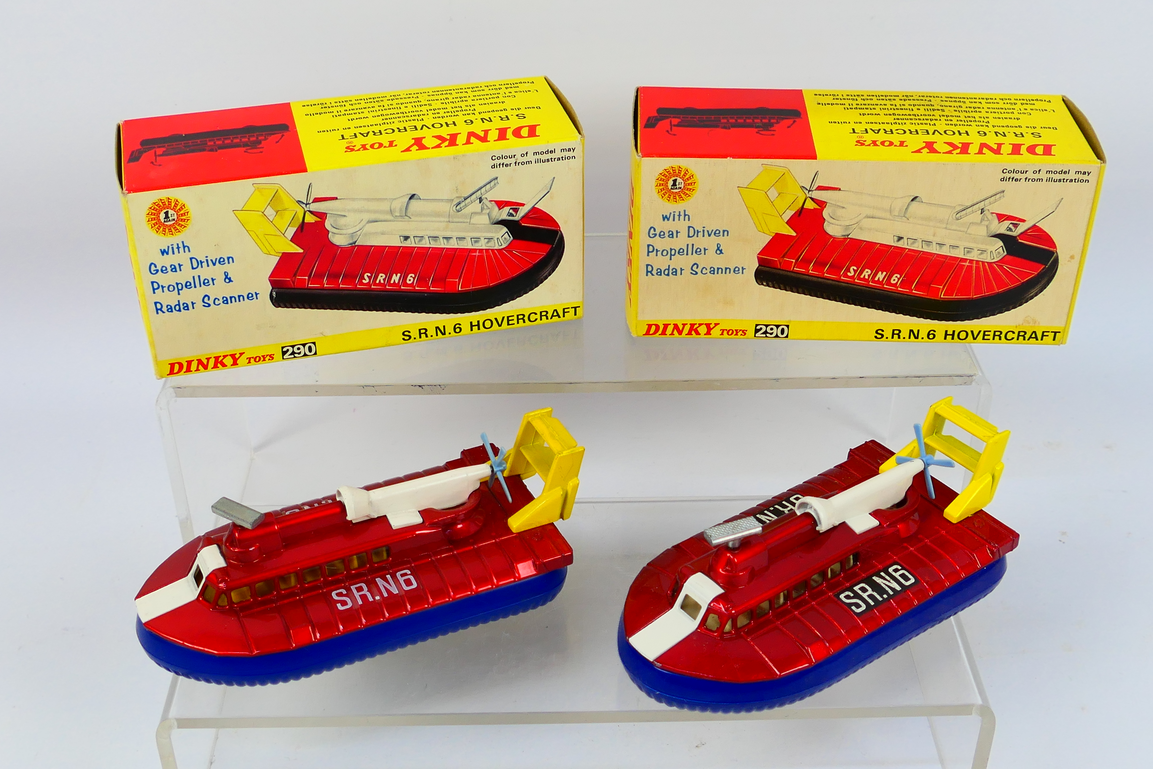 Dinky - 2 x boxed S.R.N.6 hovercraft models # 290.