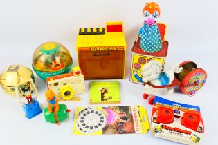 Politoys - Fisher Price - Burbank Toys - View Master - A collection of vintage toys including a