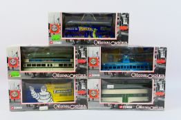 Corgi - 5 x boxed tram models in 1:76 scale including a Blackpool balloon tram in Pontins livery #