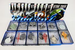 Eaglemoss - Star Trek - 12 x boxed die-cast model Stark Trek Space Ships - Lot includes The Phoenix.