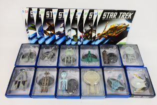 Eaglemoss - Star Trek - 12 x boxed die-cast model Stark Trek Space Ships - Lot includes Klingon