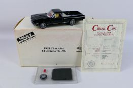 Danbury Mint - A boxed die-cast 1:24 1968 Chevrolet El Camino SS-396 by Danbury Mint - Model comes