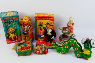 Yonezawa Cragstan - Alps - Haji - A group of vintage toys including a battery powered Mr Fox The
