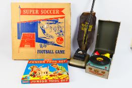 Merit - Tri-ang - Balyna - A collection of vintage toys including a Kiddyphone wind up gramophone,