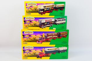 Corgi - 4 x boxed sets from The Showmans Range including Leyland dodgem truck & caravan set # 24801