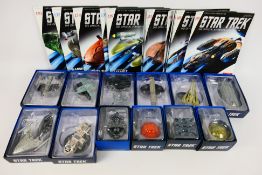 Eaglemoss - Star Trek - 12 x boxed die-cast model Stark Trek Space Ships - Lot includes a Borg