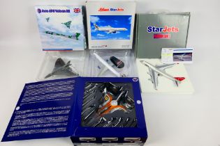 Schuco Star Jets - Panzerkampf Wing - 4 x boxed aircraft models including Avro 698 Vulcan B2 in