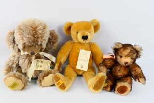 Merrythought - Three Merrythought jointed mohair Teddy Bears,