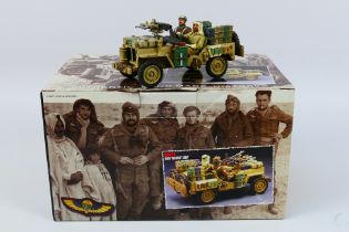 King and Country - A boxed King & Country '8th Army' series EA25 SAS 'Recce' Jeep with 2 Crew.