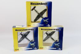 Witty Wings - Sky Guardians - 3 x boxed Messerschmitt BF109-G aircraft in 1:72 scale in different