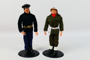 Palitoy - Action Man - 2 x vintage painted hair figures,