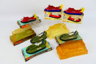 Dinky - 6 x boxed S.R.N6 hovercraft models in civilian and military livery # 290 and # 281.