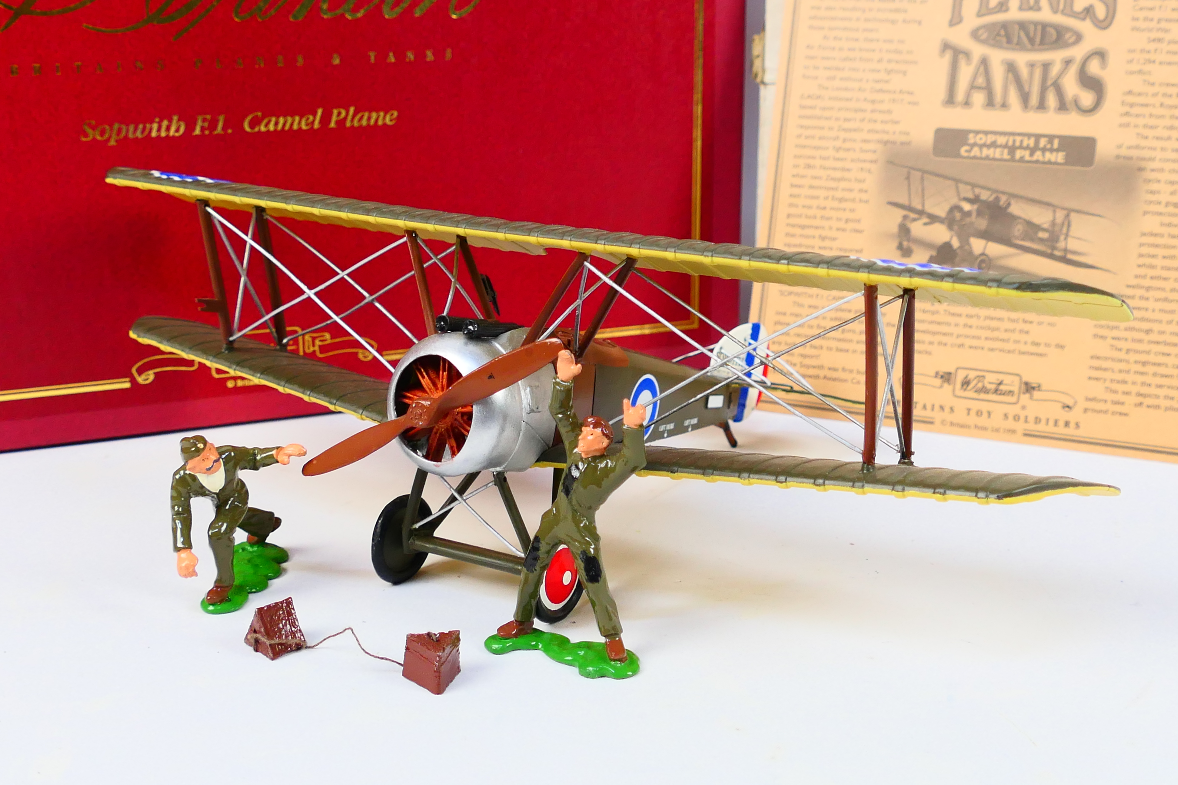 Britains - A boxed Britains 'Planes & Tanks' series #08941 Sopwith Camel F.1 Plane. - Image 2 of 5