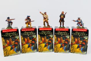 King and Country - Five boxed figures from the King and Country 'Remember The Alamo' series.