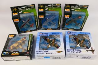 Winged Ace - PGS - 6 x boxed aircraft models in 1:72 scale including RAF Spitfire,
